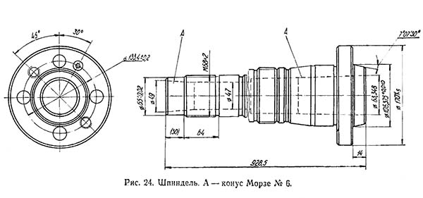 Шпиндель токарно-гвинторізного верстата 1К62
